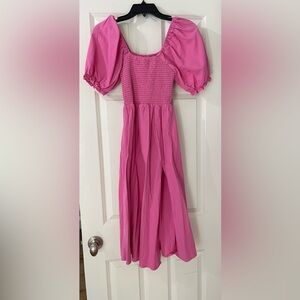 Pink Puff Sleeve Dress